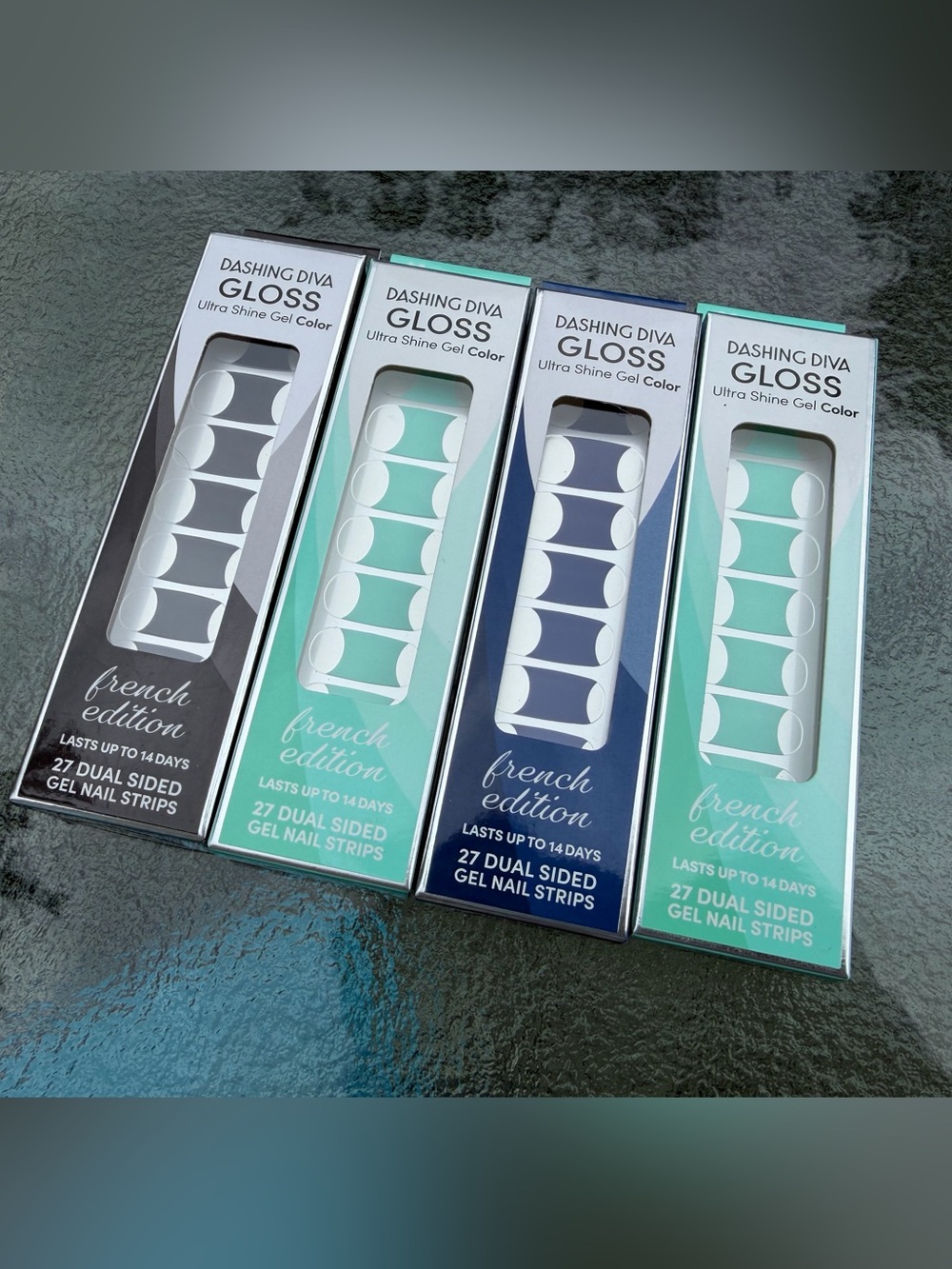 Dashing Diva Gloss French Edition Gel Nail Strips Bundle of 4 New Sealed
